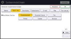 Afbeelding van bedieningspaneel
