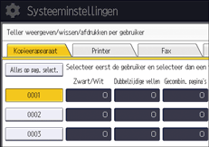 Afbeelding van bedieningspaneel