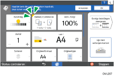 Afbeelding van bedieningspaneel