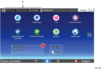 Genummerde afbeelding van het wijzigen van modus