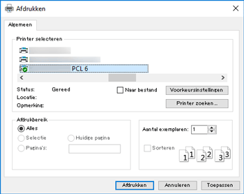 Illustratie stuurprogrammascherm