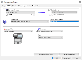 Illustratie stuurprogrammascherm