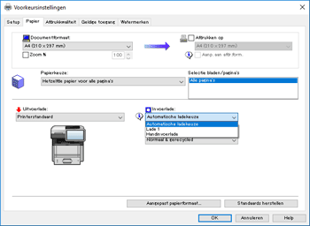 Illustratie stuurprogrammascherm