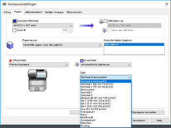 Illustratie stuurprogrammascherm
