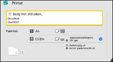 Afbeelding van bedieningspaneel