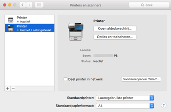 Illustratie stuurprogrammascherm