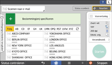 Afbeelding van bedieningspaneel