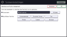 Afbeelding van bedieningspaneel
