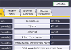 Afbeelding van bedieningspaneel