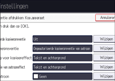 Afbeelding van bedieningspaneel