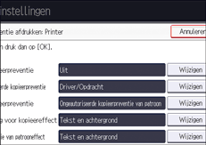 Afbeelding van bedieningspaneel