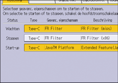 Afbeelding van bedieningspaneel