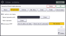 Ilustracja ekranu panela operacyjnego