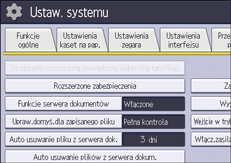 Ilustracja ekranu panela operacyjnego