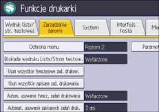 Ilustracja ekranu panela operacyjnego
