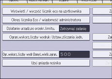 Ilustracja ekranu panela operacyjnego