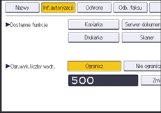 Ilustracja ekranu panela operacyjnego