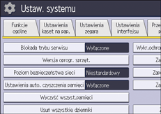 Ilustracja ekranu panela operacyjnego