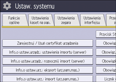 Ilustracja ekranu panela operacyjnego