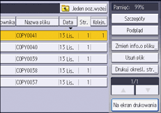 Ilustracja ekranu panela operacyjnego