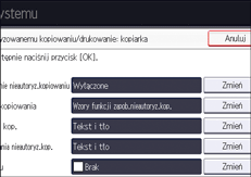 Ilustracja ekranu panela operacyjnego