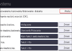Ilustracja ekranu panela operacyjnego