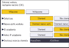Ilustracja ekranu panela operacyjnego