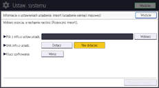 Ilustracja ekranu panela operacyjnego