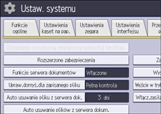 Ilustracja ekranu panela operacyjnego