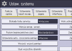 Ilustracja ekranu panela operacyjnego