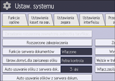 Ilustracja ekranu panela operacyjnego