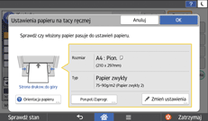 Ilustracja ekranu panela operacyjnego