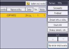 Ilustracja ekranu panela operacyjnego