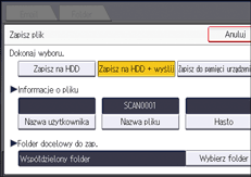 Ilustracja ekranu panela operacyjnego