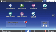 Ilustracja ekranu panela operacyjnego