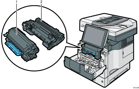 Ilustracja urządzenia głównego z numerowanymi odnośnikami