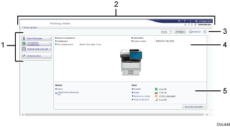 Ilustracja ekranu przeglądarki internetowej — ilustracja z numerowanymi odnośnikami