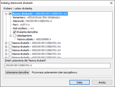 Ilustracja programu instalacyjnego sterownika