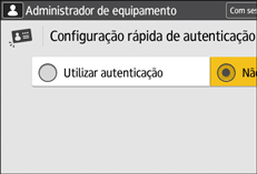 Ilustração do ecrã do painel de operação
