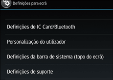 Ilustração do ecrã do painel de operação