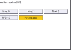 Ilustração do ecrã do painel de operação