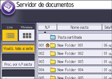 Ilustração do ecrã do painel de operação