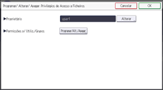 Ilustração do ecrã do painel de operação