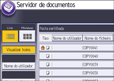 Ilustração do ecrã do painel de operação