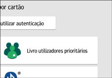 Ilustração do ecrã do painel de operação