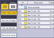 Ilustração do ecrã do painel de operação