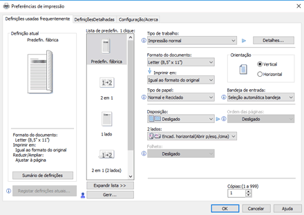 Ilustração do ecrã do driver