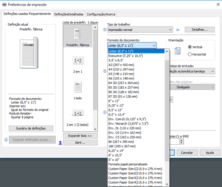 Ilustração do ecrã do driver