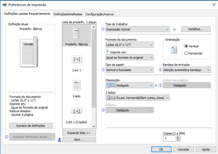 Ilustração do ecrã do driver