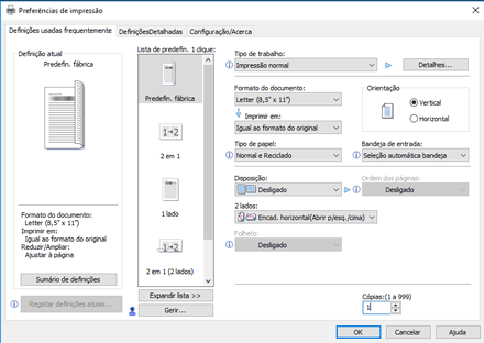 Ilustração do ecrã do driver